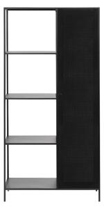 Crna metalna polica za knjige 90x180 cm Malibu - Unique Furniture