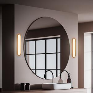 Briloner LED zidna lampa za kupaonicu Pil, boja drveta, širina 35 cm, plastika, Drvo, kupaonica, Plastika