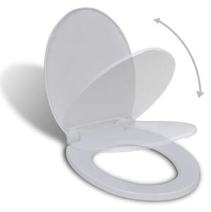 VidaXL Toaletna daska s mekim zatvaranjem bijela ovalna