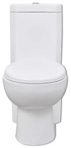 VidaXL Keramička toaletna školjka kutna bijela