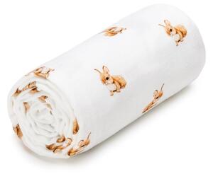 Bijeli dječji ručnik od muslina 100x120 cm Bunny – T-TOMI