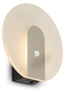 Briloner LED zidna svjetiljka na baterije Taro, svijetlo zlatna, Ø 15 cm, senzor, Zlato / mjed, Dnevni boravak/blagovaonica, Plastika