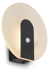 Briloner LED zidna svjetiljka na baterije Taro, mat crna, Ø 15 cm, senzor, Crno, Dnevni boravak/blagovaonica, Plastika