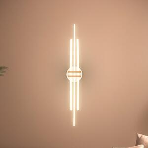 Briloner LED stropna svjetiljka Tinka, svijetlosiva/smeđa, duljina 98 cm, Sivo, Dnevni boravak/blagovaonica, Metal