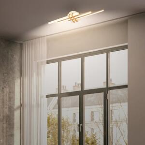 Briloner LED stropna lampa Tinka, svijetlosiva/smeđa, duljina 78 cm, Sivo, Dnevni boravak/blagovaonica, Metal