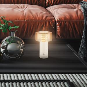 Briloner LED stolna lampa na baterije Brilo unplugged Gila, smeđa/siva, 21 cm, prigušiva, Sivo, Metal