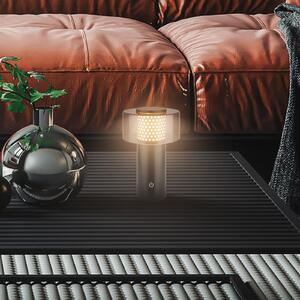 Briloner LED stolna lampa na baterije Brilo unplugged Gila, zlatna/crna 21 cm, prigušiva, Crno, Metal