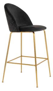 Crne baršunaste barske stolice u setu 2 kom 108 cm Lausanne – House Nordic