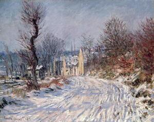 Reprodukcija The Road to Giverny, Winter, 1885, Claude Monet