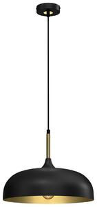 LINCOLN BLACK/GOLD viseća lampa 1xE27 35cm