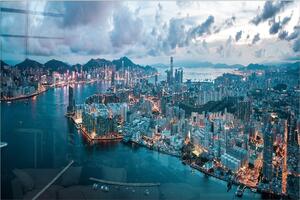 Staklena slika 70x50 cm Hongkong - Wallity