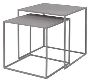 Svijetlo sivi metalni stolići za kavu u setu 2 kom 40x40 cm Fera – Blomus