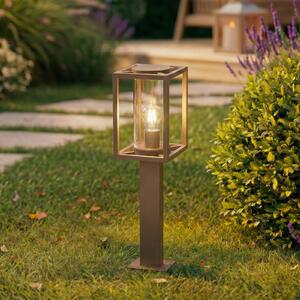 Lucande Ferda svjetiljka za stazu, 60 cm, smeđa, IP44, prigušiva, Smeđa / hrđa, Aluminij
