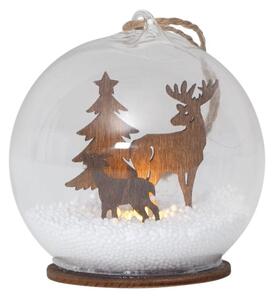 Svjetlosni ukras s božićnim motivom u prirodnoj boji ø 8 cm Fauna – Star Trading