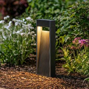 Lucande LED postolje, Tavion, 40 cm, antracit, IP65, Crno, Aluminij