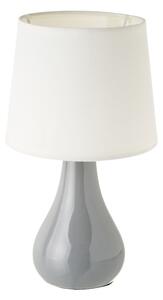 Bijela/siva stolna lampa keramička s tekstilnim sjenilom (visina 26 cm) – Casa Selección