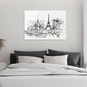 Staklena slika 70x100 cm Paris - Wallity