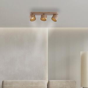PURE LED stropni reflektor Cup, brončani, 56 cm, metalni, 3 žarulje., prigušiva, Bronca / stari mesing, Dnevni boravak/blagovaonica, Metal