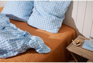 Bijelo-svijetlo plava posteljina za krevet za jednu osobu od krepa 140x200 cm Bæk&Bølge – JUNA