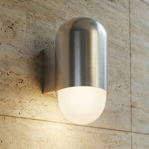 Lindby Pilva vanjska zidna svjetiljka, aluminij, metal, IP44, E27, prigušiva, Metalik, Aluminij