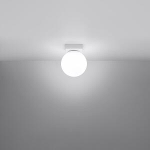 Bijela stropna svjetiljka sa staklenim sjenilom ø 12 cm Umerta – Nice Lamps