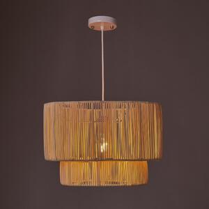 Stropna svjetiljka od ratana u prirodnoj boji sa sjenilom od ratana ø 38 cm Natural Way – Casa Selección
