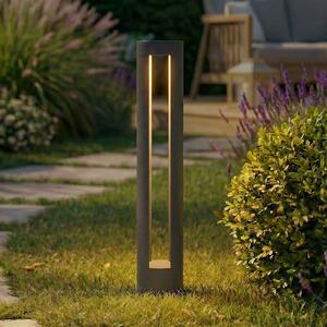 Lindby LED svjetiljka za put Soriq, antracit, visina 75 cm, IP54, Crno, Aluminij