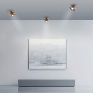 PURE LED stropni reflektor Move, Ø 12 cm, bronca, metal/staklo, prigušiva, Bronca / stari mesing, Dnevni boravak/blagovaonica, Metal