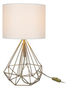 Stolna lampa s platnenim sjenilom u krem-zlatnoj boji (visina 46,5 cm) Pena - Squid Lighting