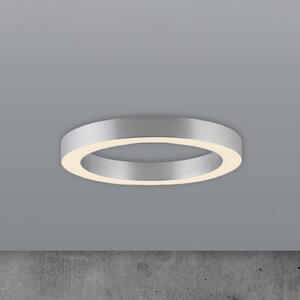 PURE LED stropna svjetiljka Lines, Ø 35 cm, srebrna, CCT, prigušiva, Metalik, Dnevni boravak/blagovaonica, Metal