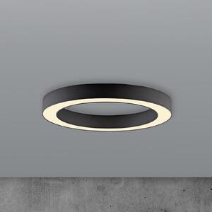 PURE LED stropna svjetiljka Lines, Ø 35 cm, grafit, CCT, daljinski upravljač, prigušiva, Crno, Dnevni boravak/blagovaonica, Metal