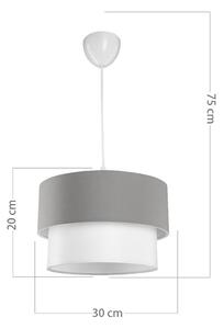 Bijelo-siva stropna svjetiljka 60x18,5 cm - Squid Lighting