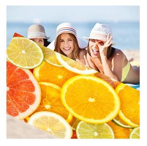 Ručnik za plažu s uzorkom citrusa, 100 x 180 cm