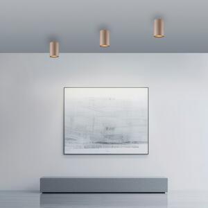 PURE LED stropna svjetiljka za kupaonicu Point, brončana, Ø 6 cm, IP44, prigušiva, Bronca / stari mesing, kupaonica, Metal