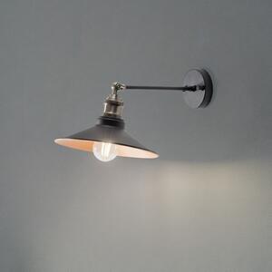 Opviq Zidna svjetiljka Saglam, crno/zlatna, konusna, visina 20 cm, E27, prigušiva, Crno, Dnevni boravak/blagovaonica, Metal