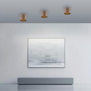 PURE LED stropna svjetiljka za kupaonicu Point, brončana, Ø 18 cm, IP44, prigušiva, Bronca / stari mesing, kupaonica, Metal