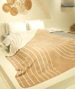 Bež-krem prekrivač za bračni krevet 200x220 cm Twin - Oyo Concept