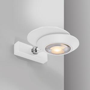 PURE LED zidna svjetiljka Oculis, bijela, 30 cm, željezo/staklo, 2 žarulje., prigušiva, Bijela, Dnevni boravak/blagovaonica, Metal