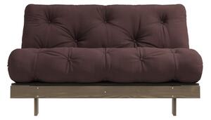 Tamno smeđa sklopiva sofa 140 cm Roots – Karup Design