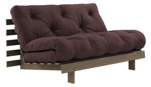 Tamno smeđa sklopiva sofa 140 cm Roots – Karup Design