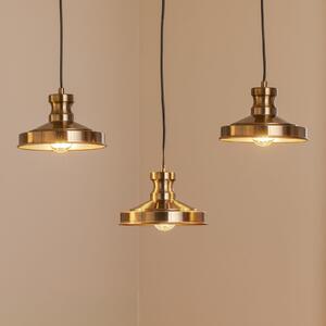 Opviq Berceste 9263 viseća lampa, 3 žarulje, boja antiknog mesinga, E27, prigušiva, Zlato / mjed, Dnevni boravak/blagovaonica, Metal