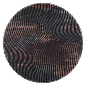 Crni perivi okrugli tepih ø 100 cm – Vitaus
