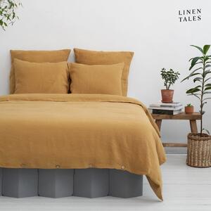 Posteljina za bračni krevet od konopljinog vlakna u boji senfa 200x220 cm - Linen Tales