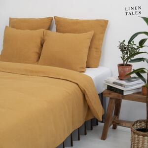 Posteljina za bračni krevet od konopljinog vlakna u boji senfa 200x220 cm - Linen Tales