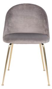 Svijetlo sive baršunaste blagovaonske stolice u setu 2 kom Geneve – House Nordic