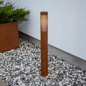 Konstsmide Pistoia staza, boja hrđe, visina 95 cm, metal, IP54, prigušiva, Smeđa / hrđa, Aluminij