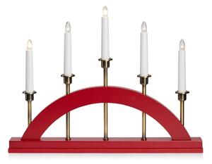 Crveni svjetlosni ukras s božićnim motivom Bridge – Markslöjd