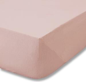 Ružičasta pamučna plahta 90x190 cm – Catherine Lansfield