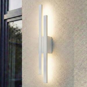 Lindby LED vanjska zidna svjetiljka Sakari, bijela, aluminij, visina 59 cm, Bijela, Aluminij