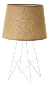 Bijela/natur stolna lampa s tekstilnim sjenilom (visina 38,5 cm) – Casa Selección